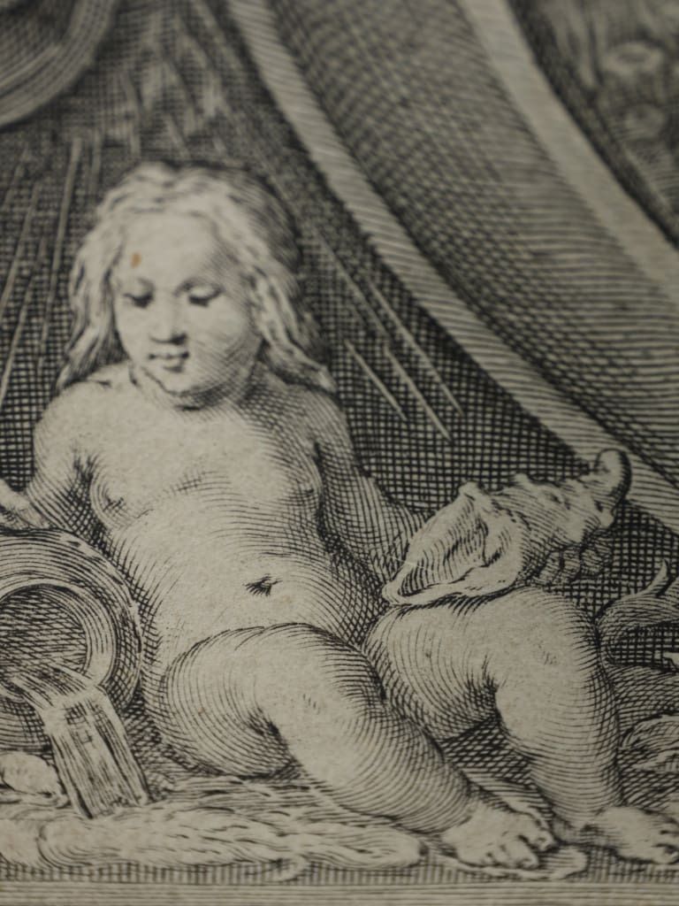 17th Century Mannerist Engraving: Venus & Cupid By Jan Saenredam (After Goltzius) photo 950.0