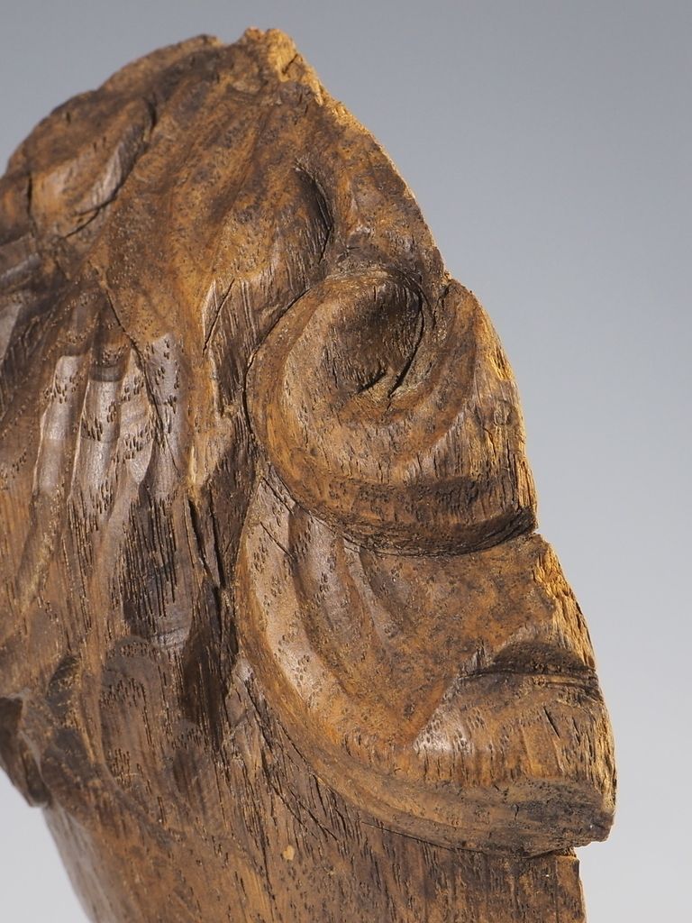 photo for sale Antique Carved Oak Cherub Head Wall Hanging