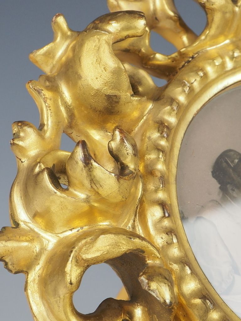photo furniture Antique Fine Carved Giltwood Florentine Photo Frames (Pair)