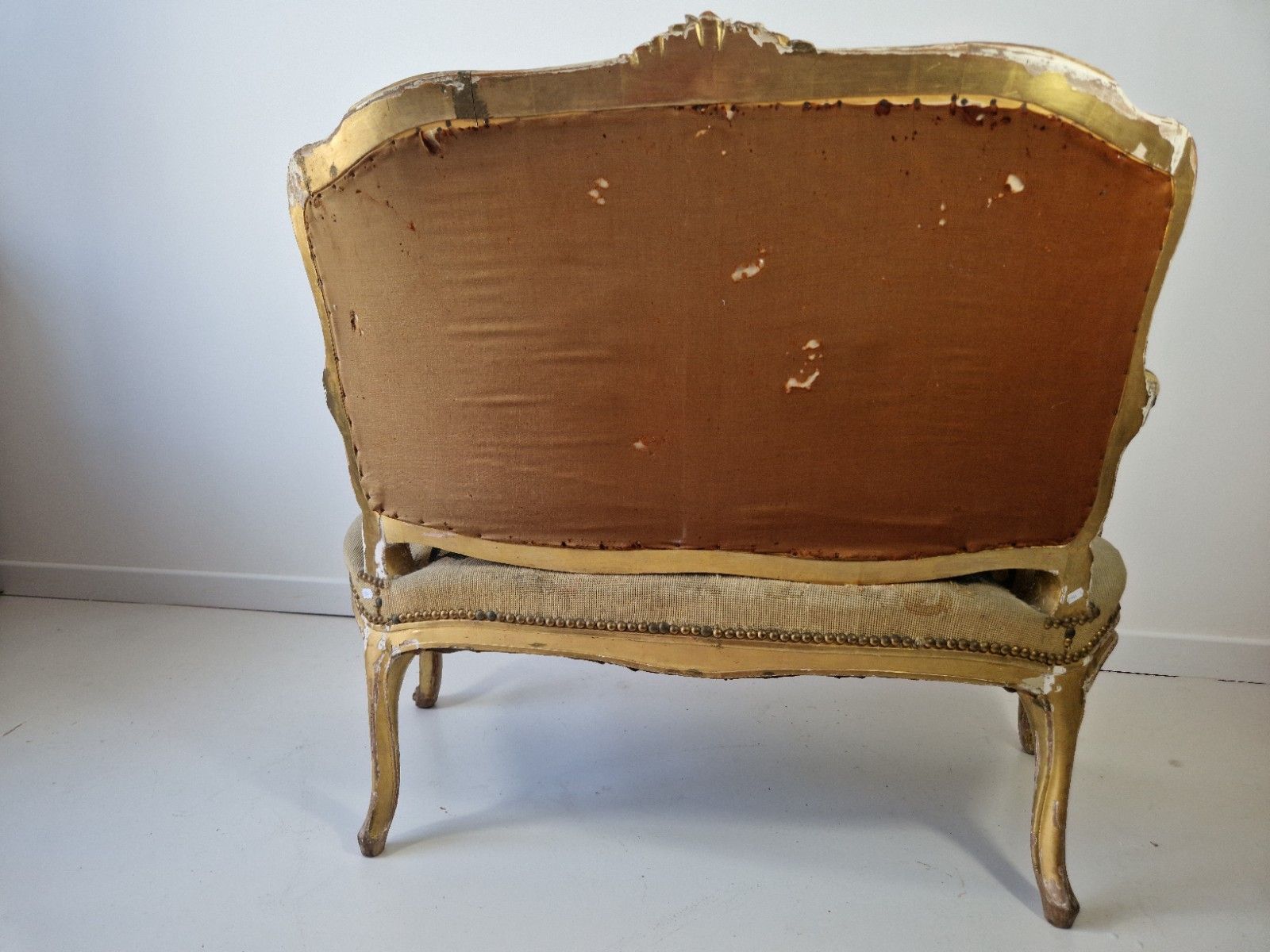 photo buy Antique French Sofa Louis XV Style With Tapestry Chateau Furniture