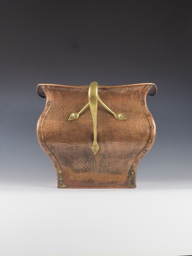 Art Nouveau Copper Planter / Jardinere / Fireside Bucket photo 595.0