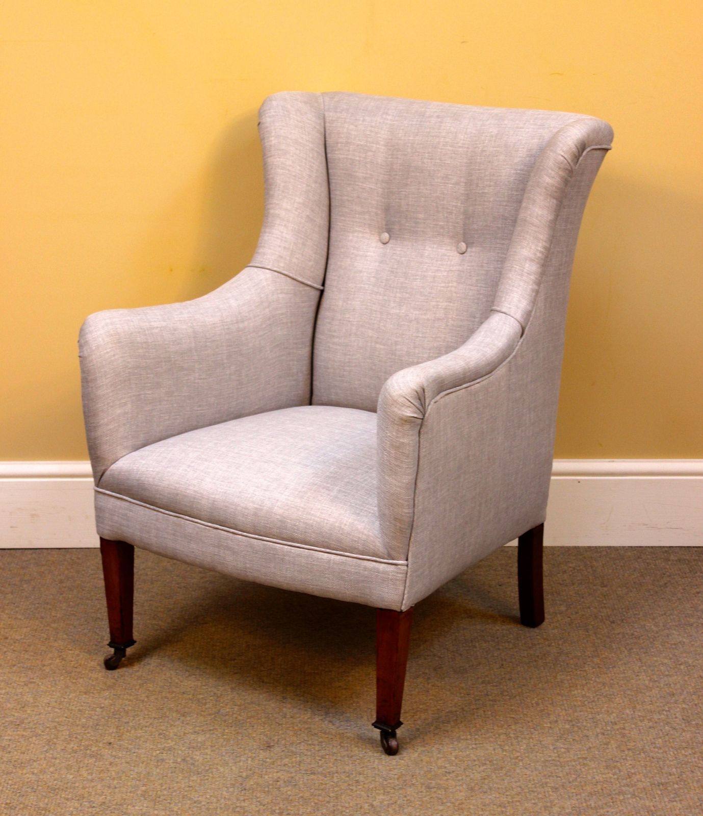 A Pair Of Late 19thc. Small Walnut Wing Armchairs photo 1800.0