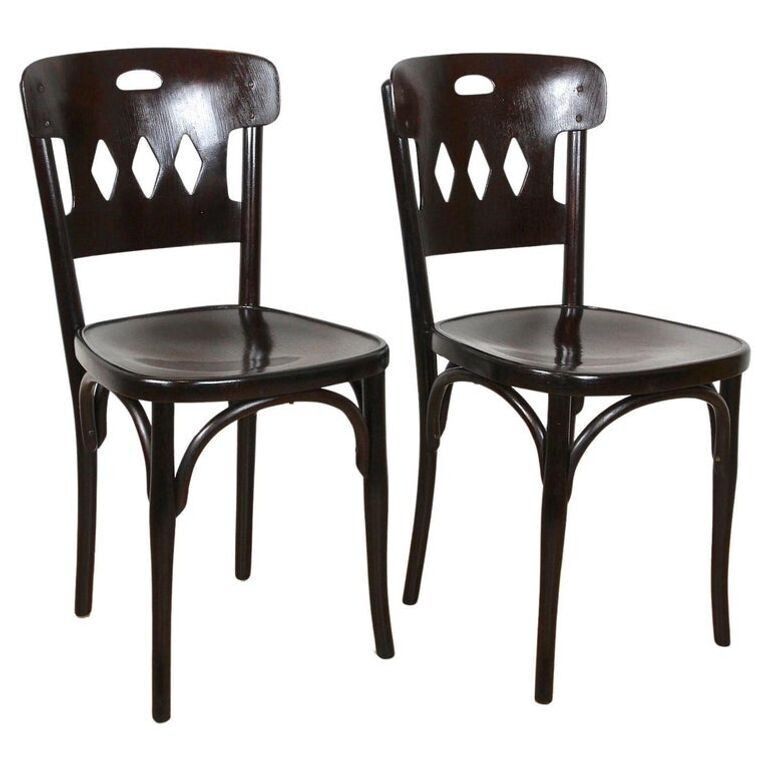 20th Century Art Nouveau Bentwood Chairs By Kohn, Set Of 2, Vienna Ca. 1910 photo furniture
