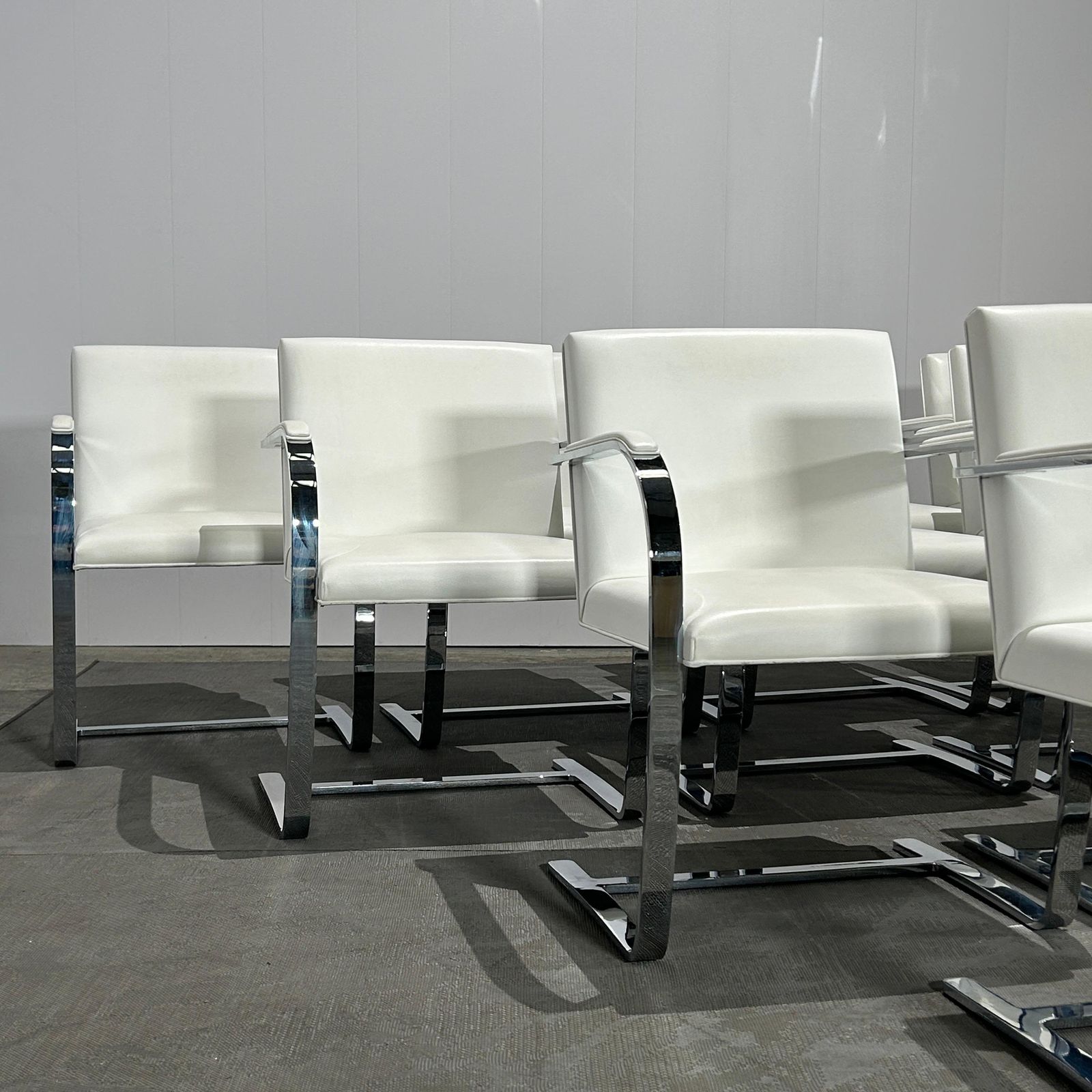 Knoll Brno Flat Bar Side Chairs By Mies Van Der Rohe, Set Of Ten photo buy