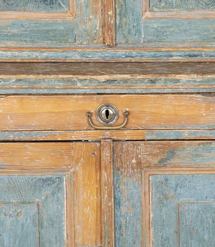 19th Century Provincial Rococo Cabinet In Rare To Find Original Paint photo vintage