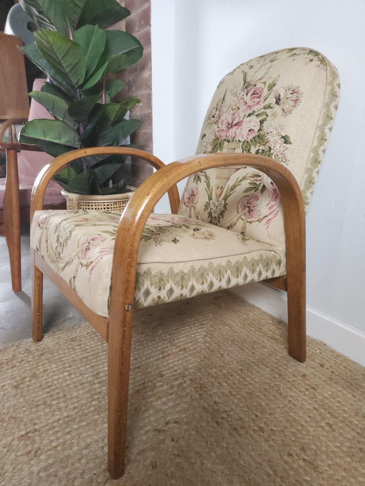 Art Deco Chair 19th Century Bentwood Upholstered Vintage Feature Chair Delivery photo Furniture
