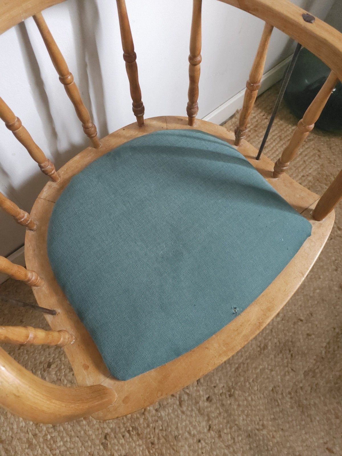 Vintage Desk Chair Swivel Beech Adjustable Height Captain's Chair Delivery photo vintage
