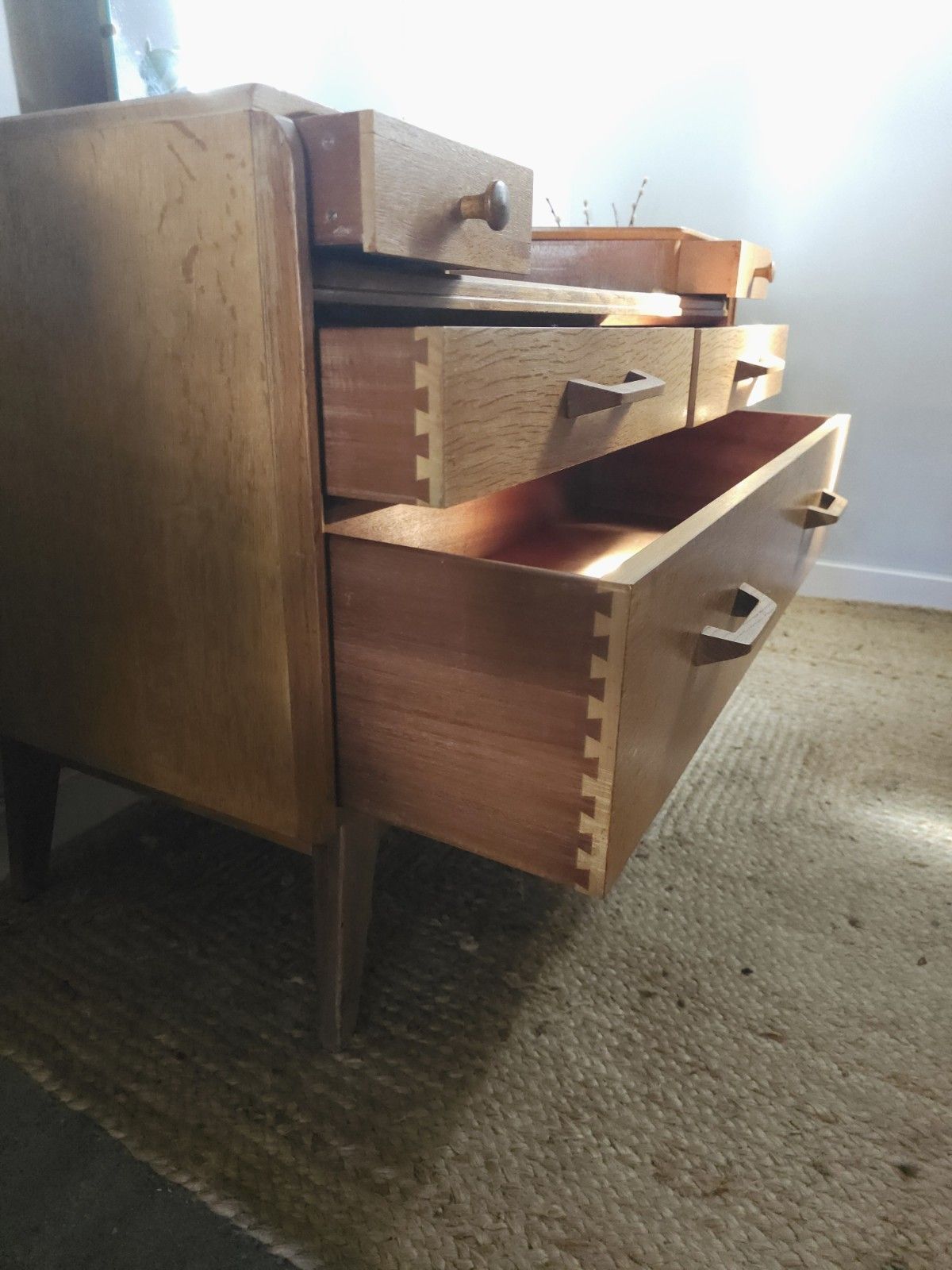 photo vinterior G Plan Dressing Table 1950s Mid Century Brandon Vintage Light Oak Retro Delivery