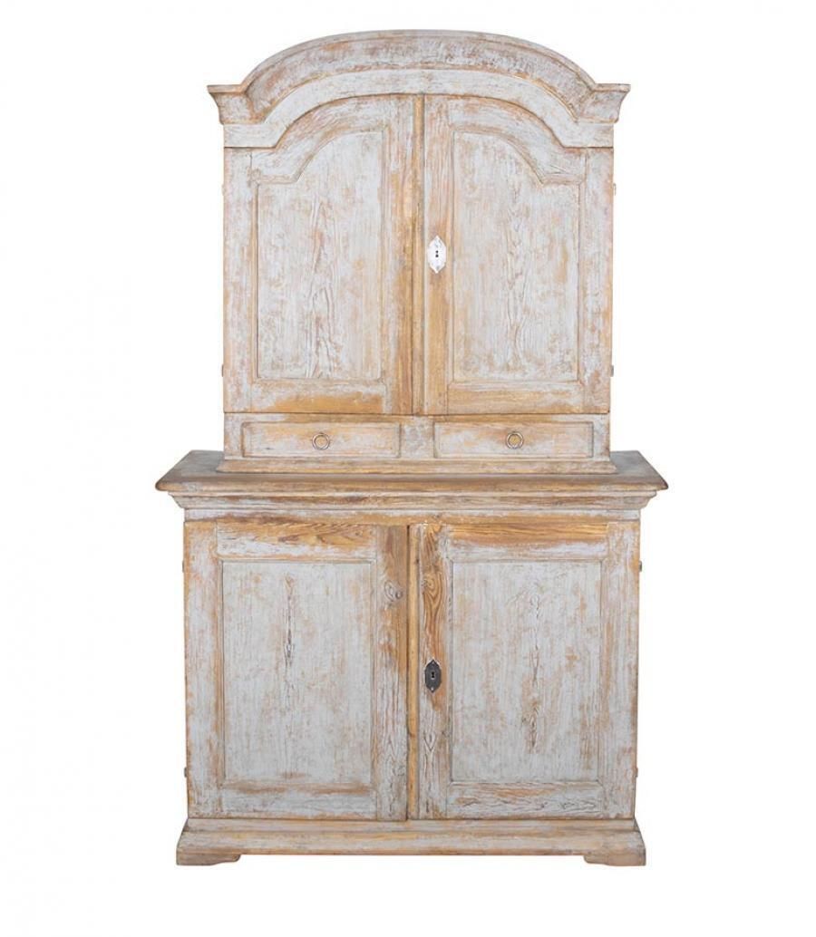 19th Century Provincial Rococo Cabinet From Narke, Sweden