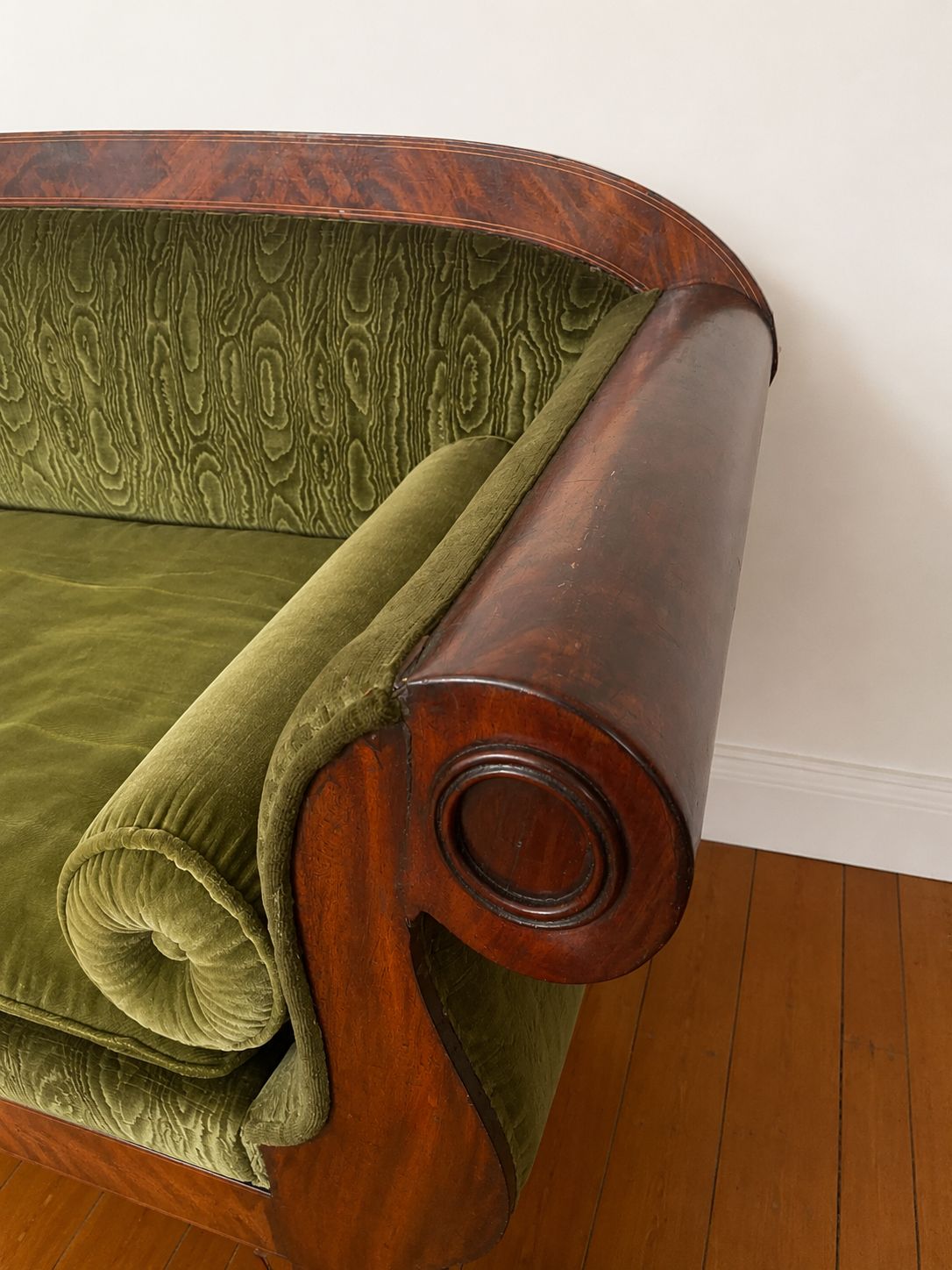 A Wonderful French Empire Period Mahogany Sofa photo for sale