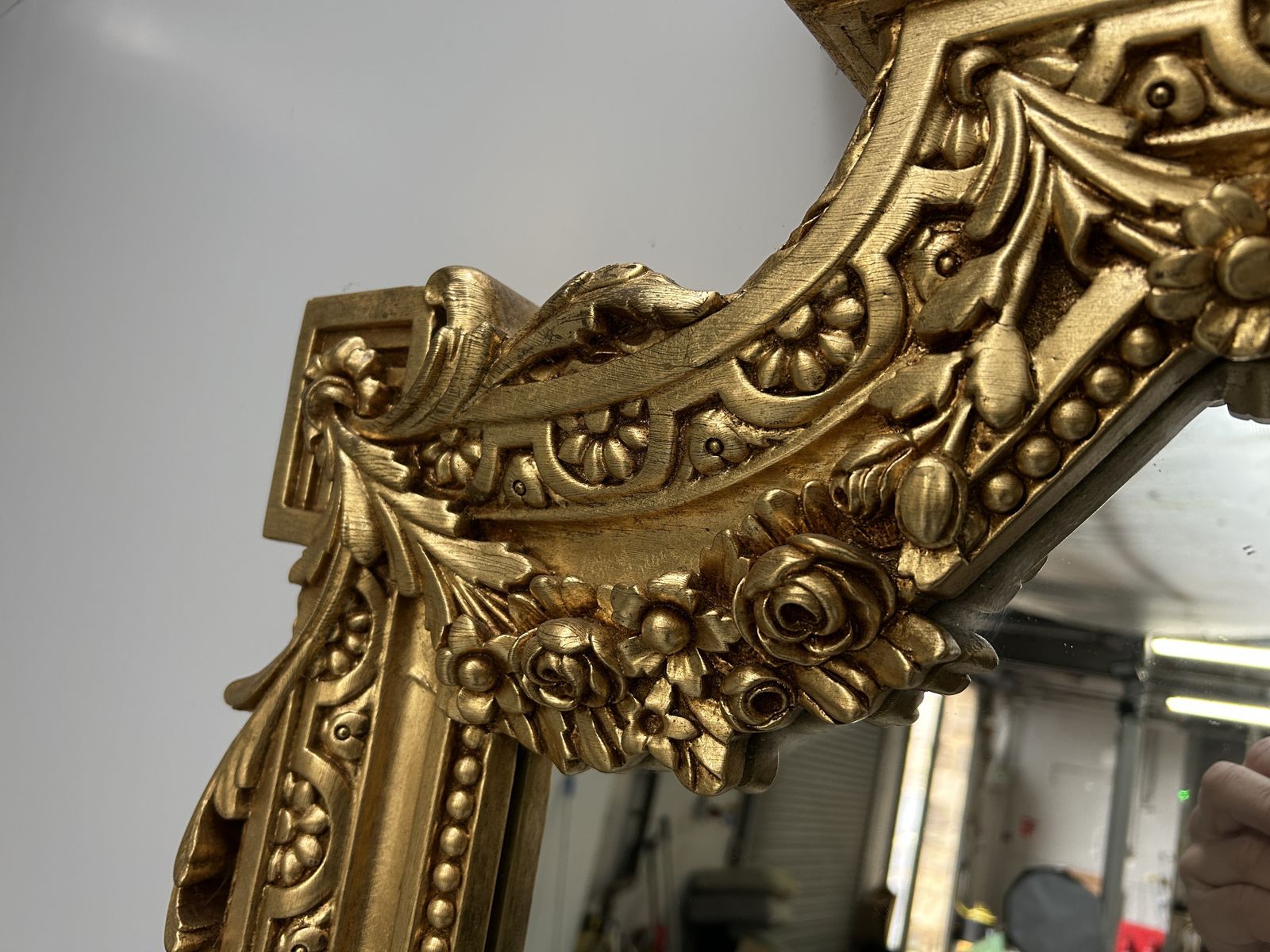 Asnaghi Carved Wood Tall Full Length Gilt Wall Mirror photo Home Decor