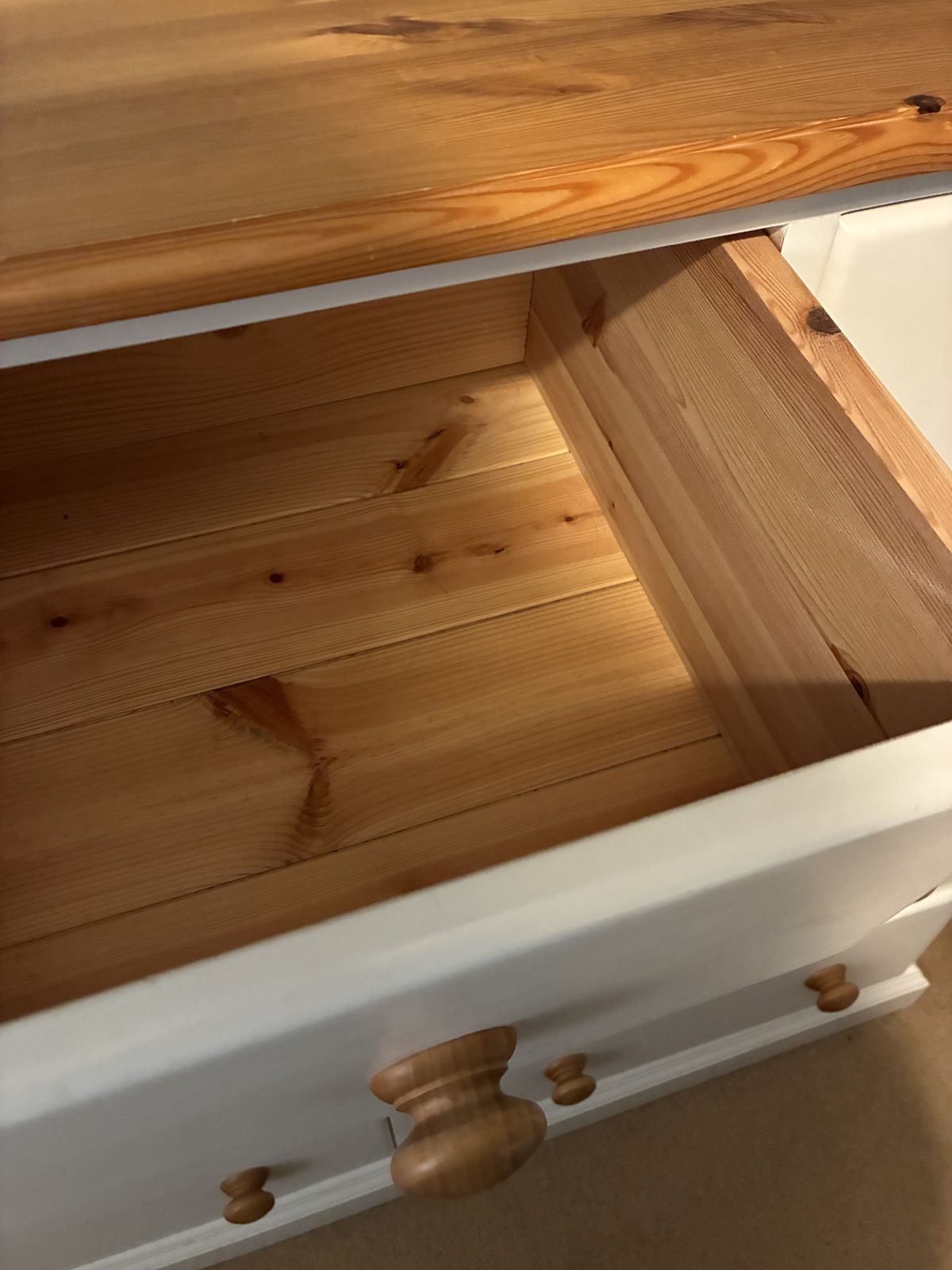 9 Drawer Chest Of Drawers Pine White Drawer Fronts photo for sale