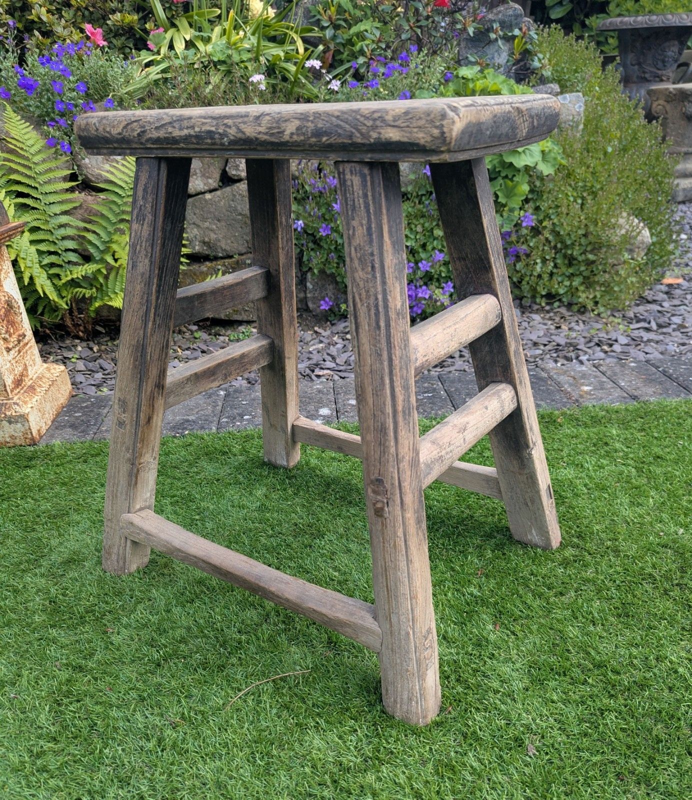 Rustic Reclaimed Vintage Elm Stool/Table Mark Ronson  Delivery Available 0310
