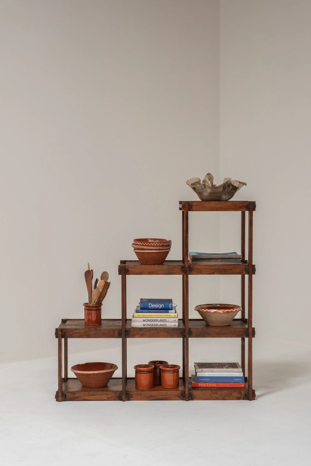 French Modular Wooden Shelving System, 1970s photo furniture