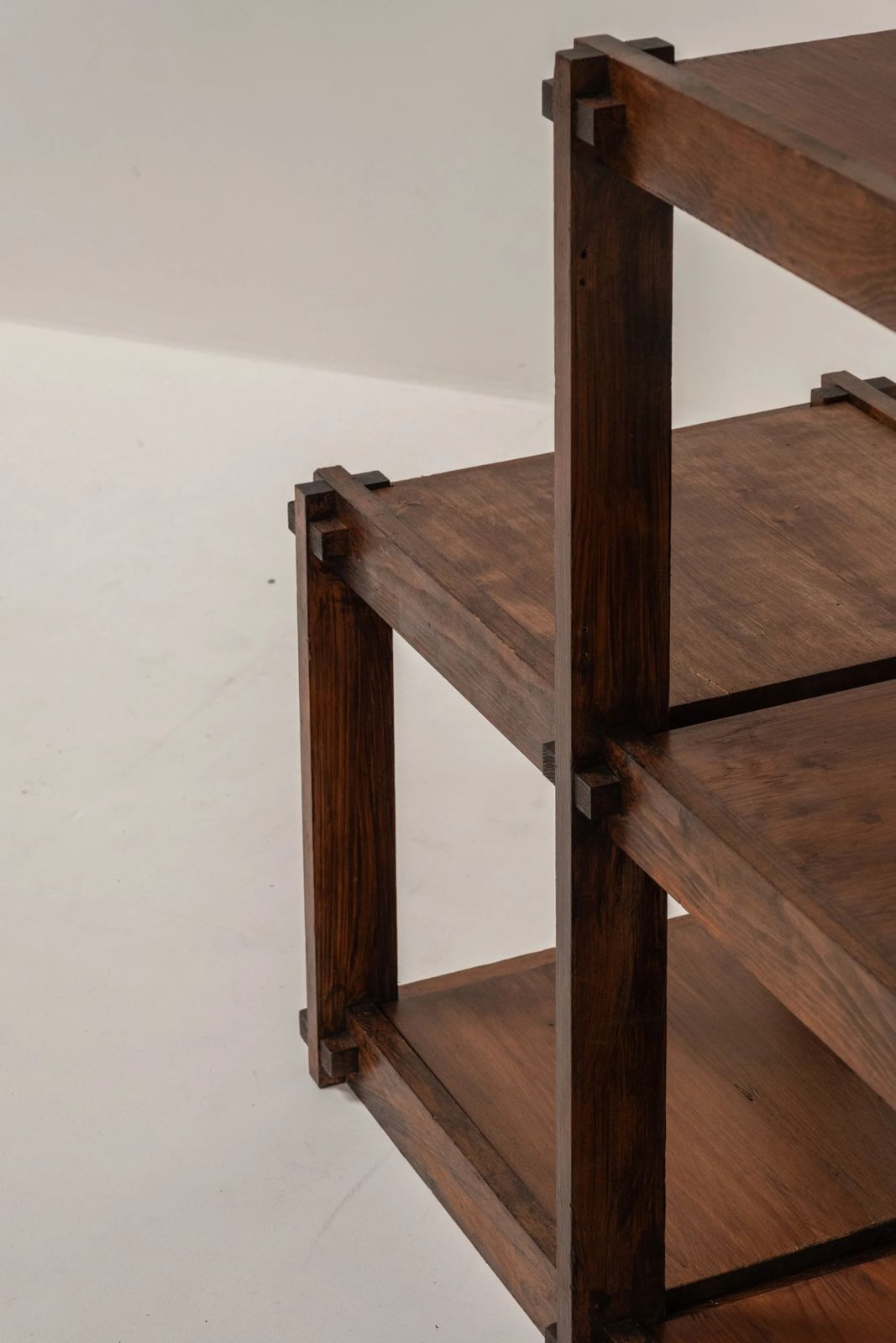photo furniture French Modular Wooden Shelving System, 1970s