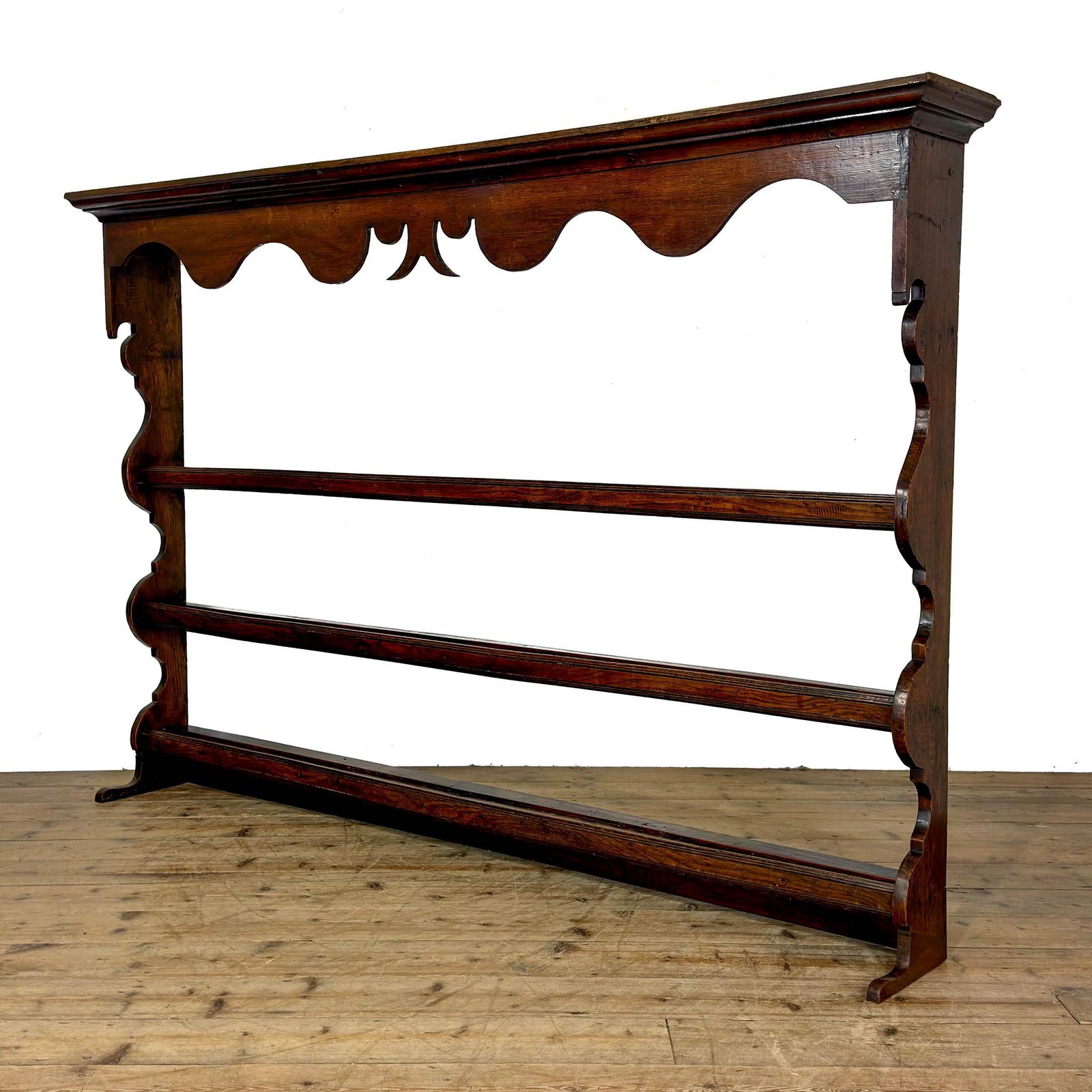 Antique Georgian Welsh Oak Dresser Rack | Antique Furniture | Antique Bookcase | Antique Storage | Open Bookcase photo furniture