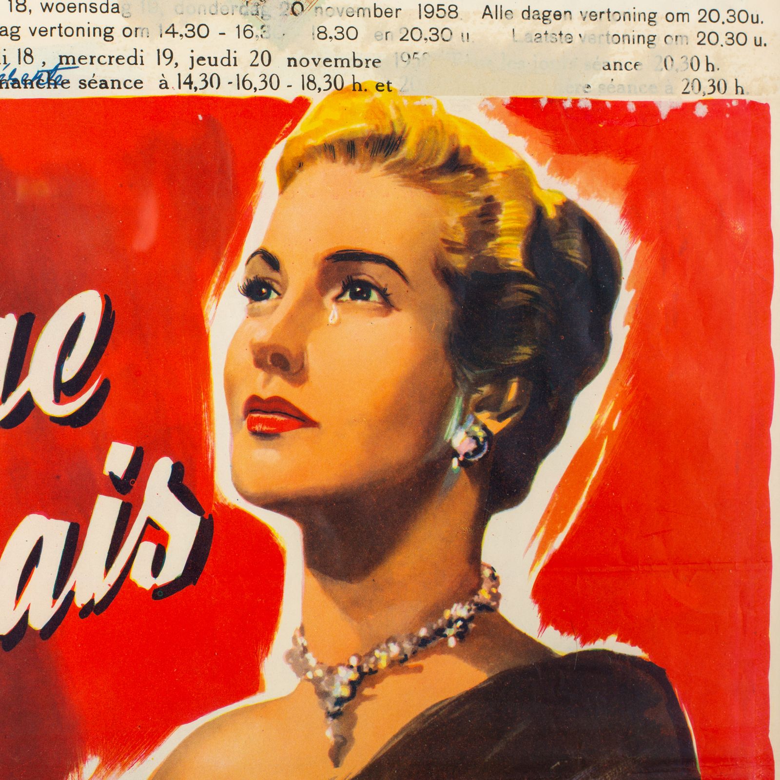 Vibrant '50s Belgian Film Poster photo for sale