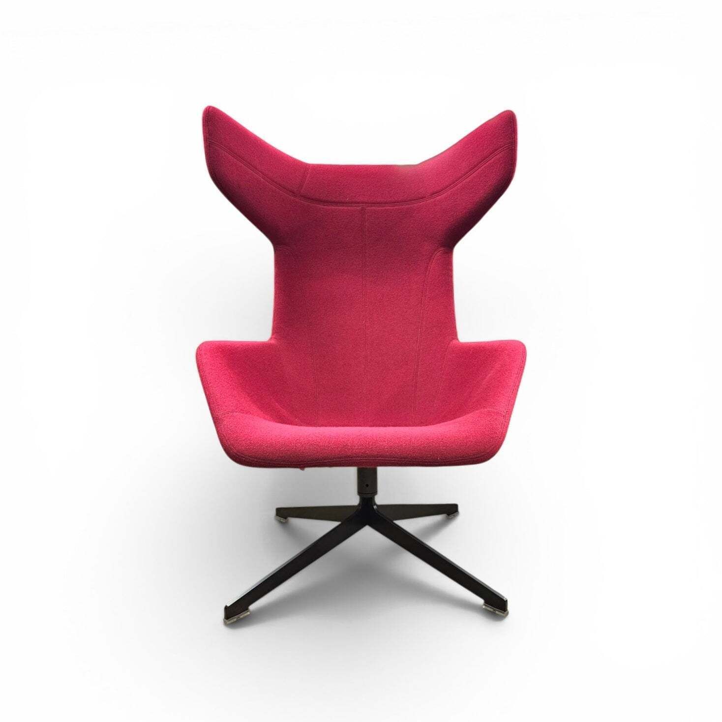 1482.0 Alfredo Häberli / Armchair “Take A Line For A Walk” / Moroso / Italy / Design 2003 / Red Wool photo