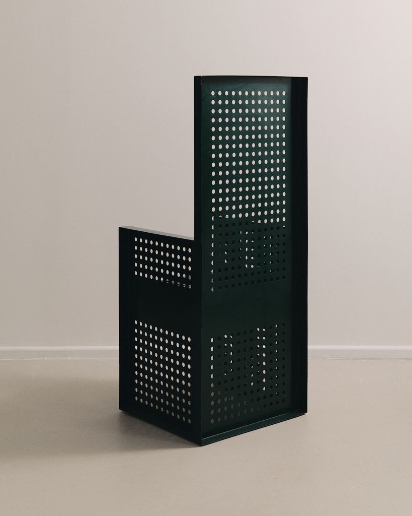 Perforated Steel Amchair By Urano Palma photo Furniture