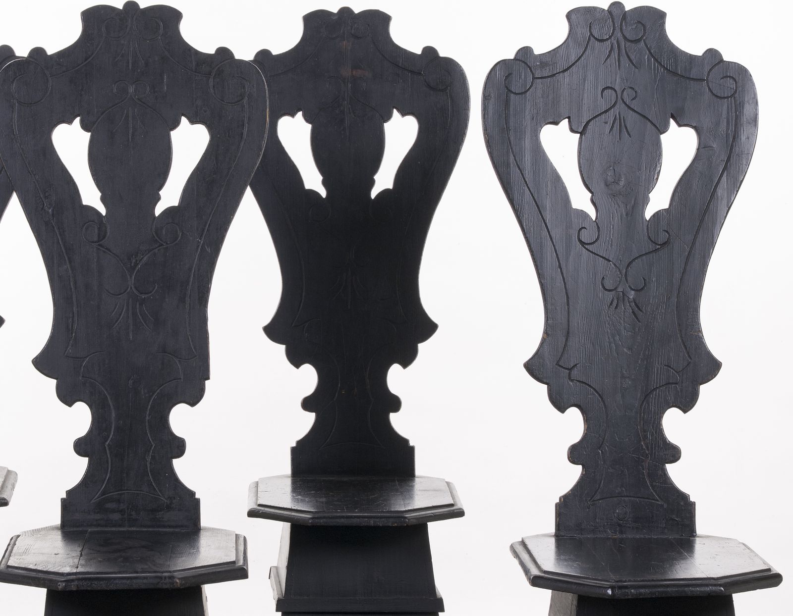 Italian Sgabello Chairs, Set Of Four. Late 19th Century photo Furniture