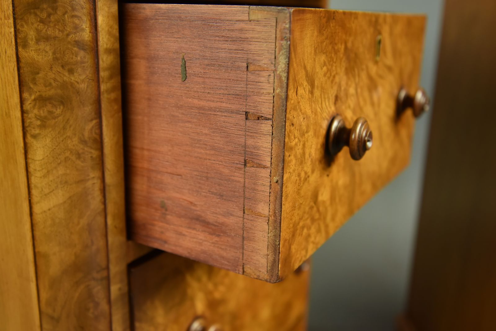 photo for sale Pair Of Victorian Burr Walnut Bedside Chests Of Drawers