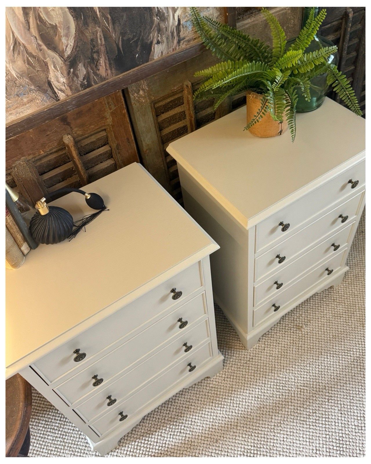 Antique Pair Of Bedside Tables, Bedside Chests, In Portland Stone photo for sale