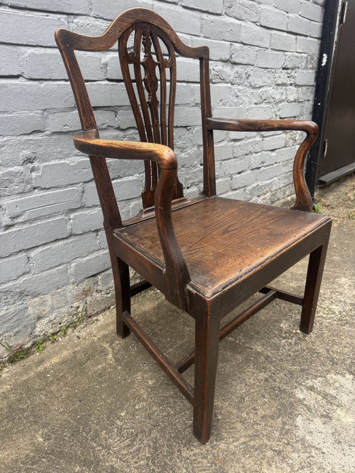 18th Century Mahogany Country Chippendale Elbow Chair photo furniture