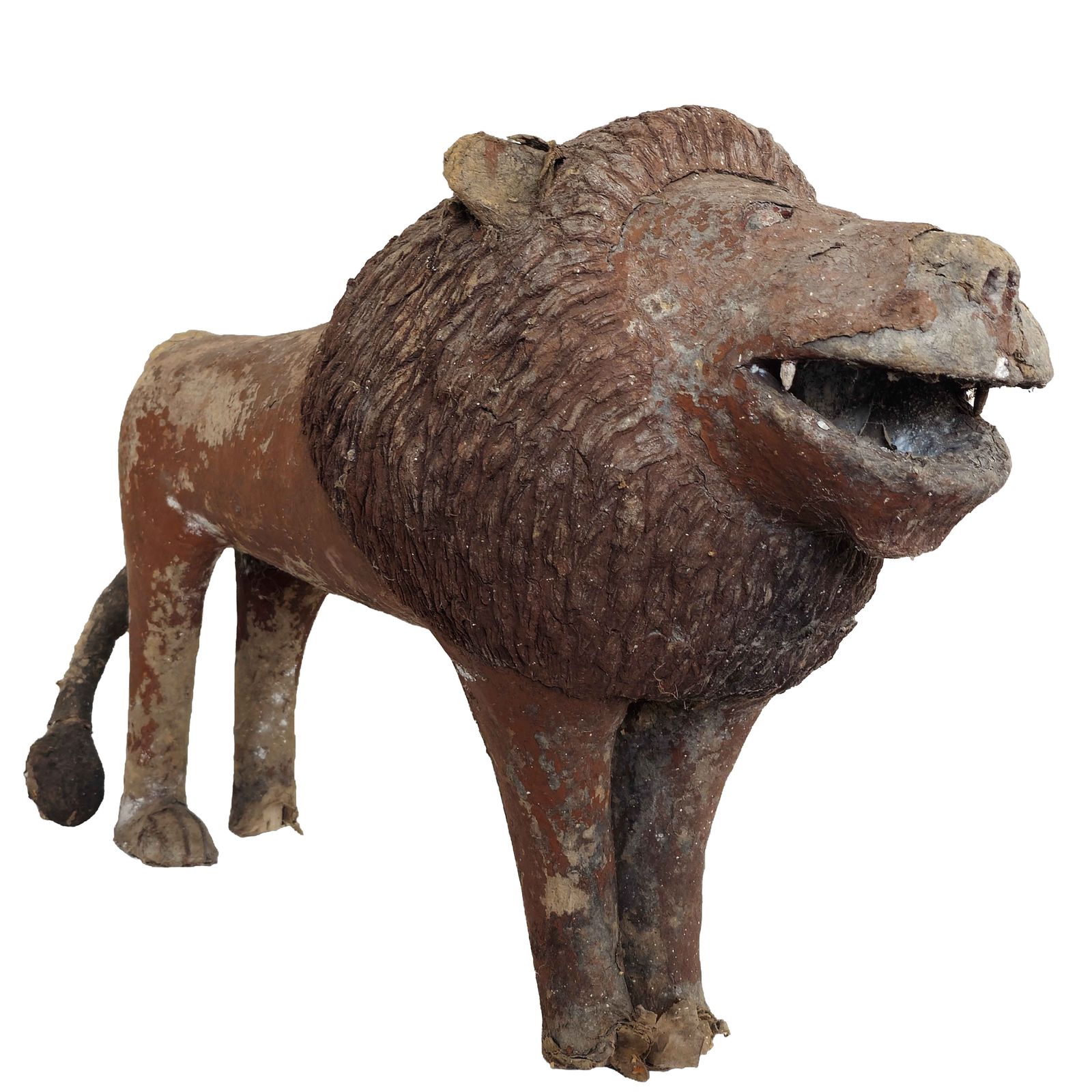 Fabulous Large Folk Art Lion Sculpture   Early 20th Century Rustic   Scratch Built photo Art