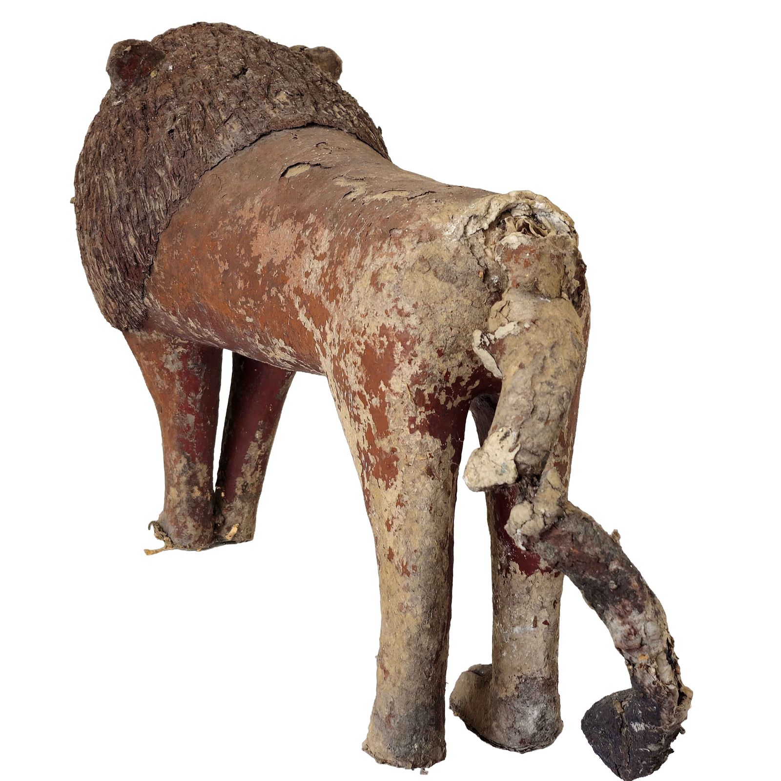 photo for sale Fabulous Large Folk Art Lion Sculpture   Early 20th Century Rustic   Scratch Built