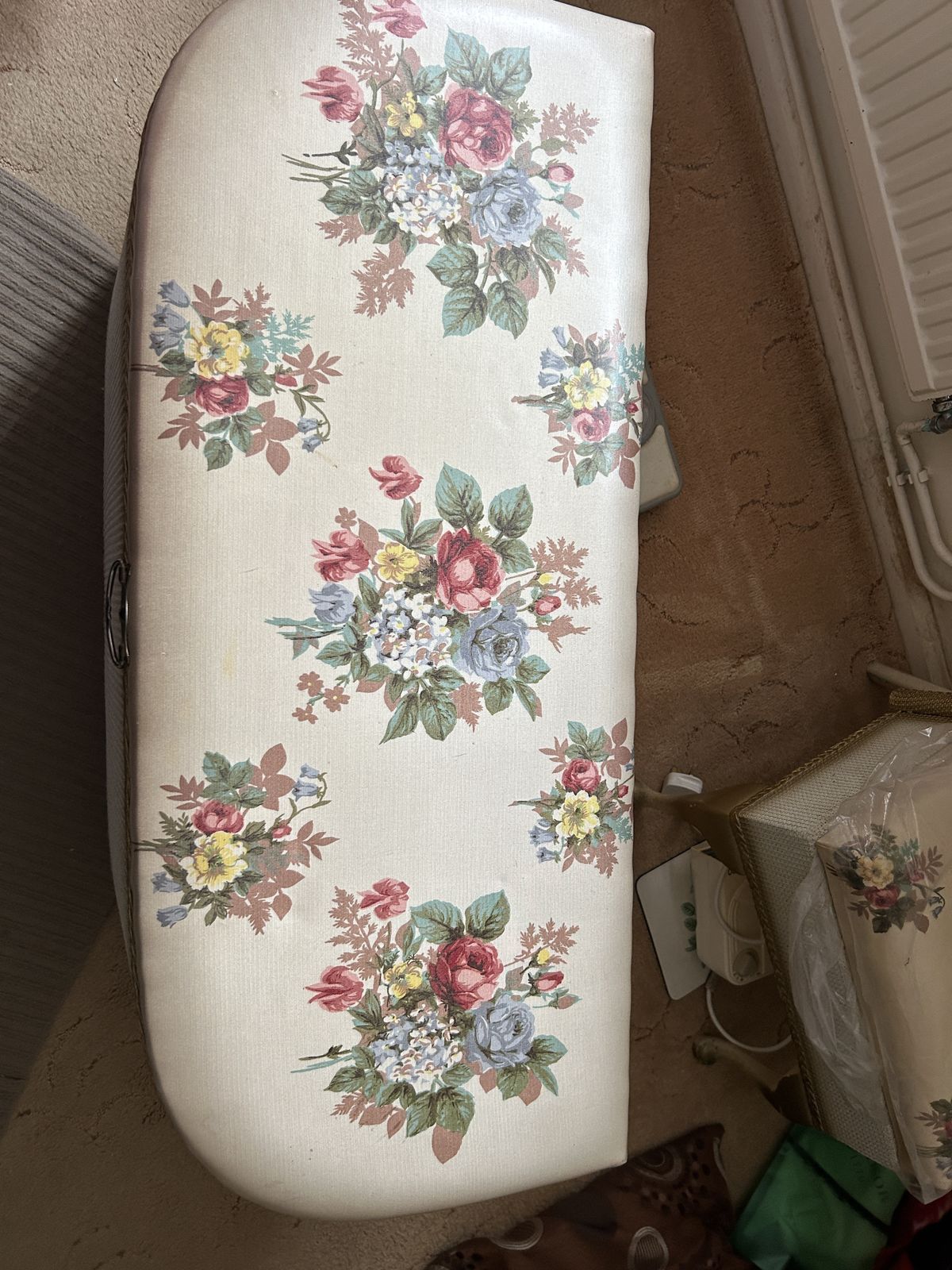 photo furniture 1960’s Lloyd Loom Ottoman And Matching Chair