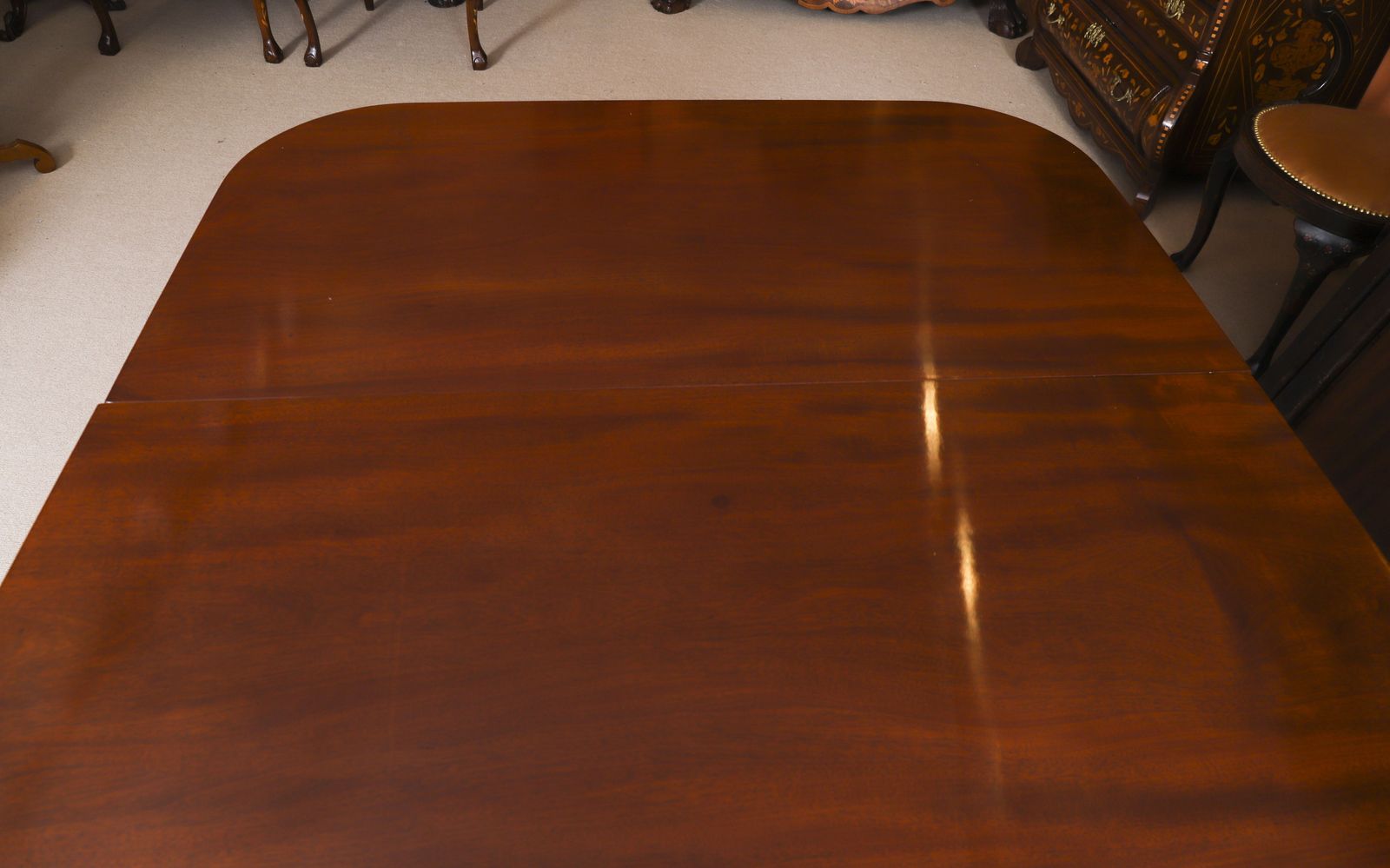 photo furniture 7ft George III Regency Period  Twin Pillar Dining Table  C1820 19th C