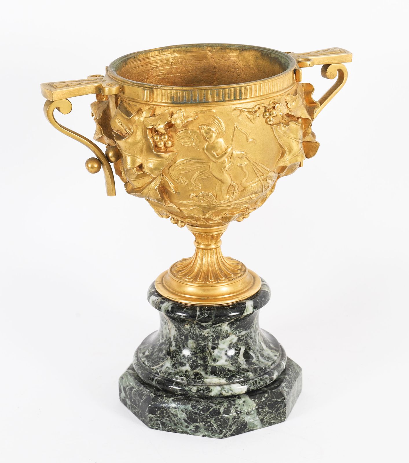 photo vintage Antique Pair French Grand Tour Gilt Bronze Classical Urns 19th C