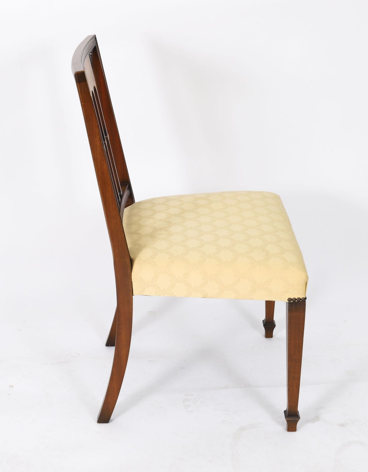 Set 12 Sheraton Revival Dining Chairs From Harrods  Late 20c photo vinterior