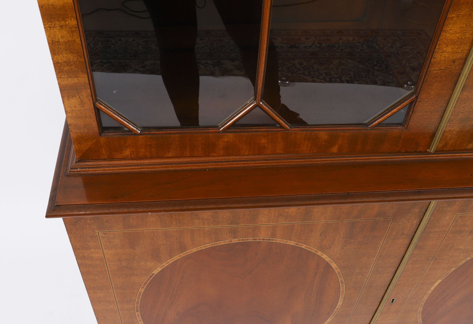 photo for sale Vintage Pair English George III Revival Library Bookcases 20th C