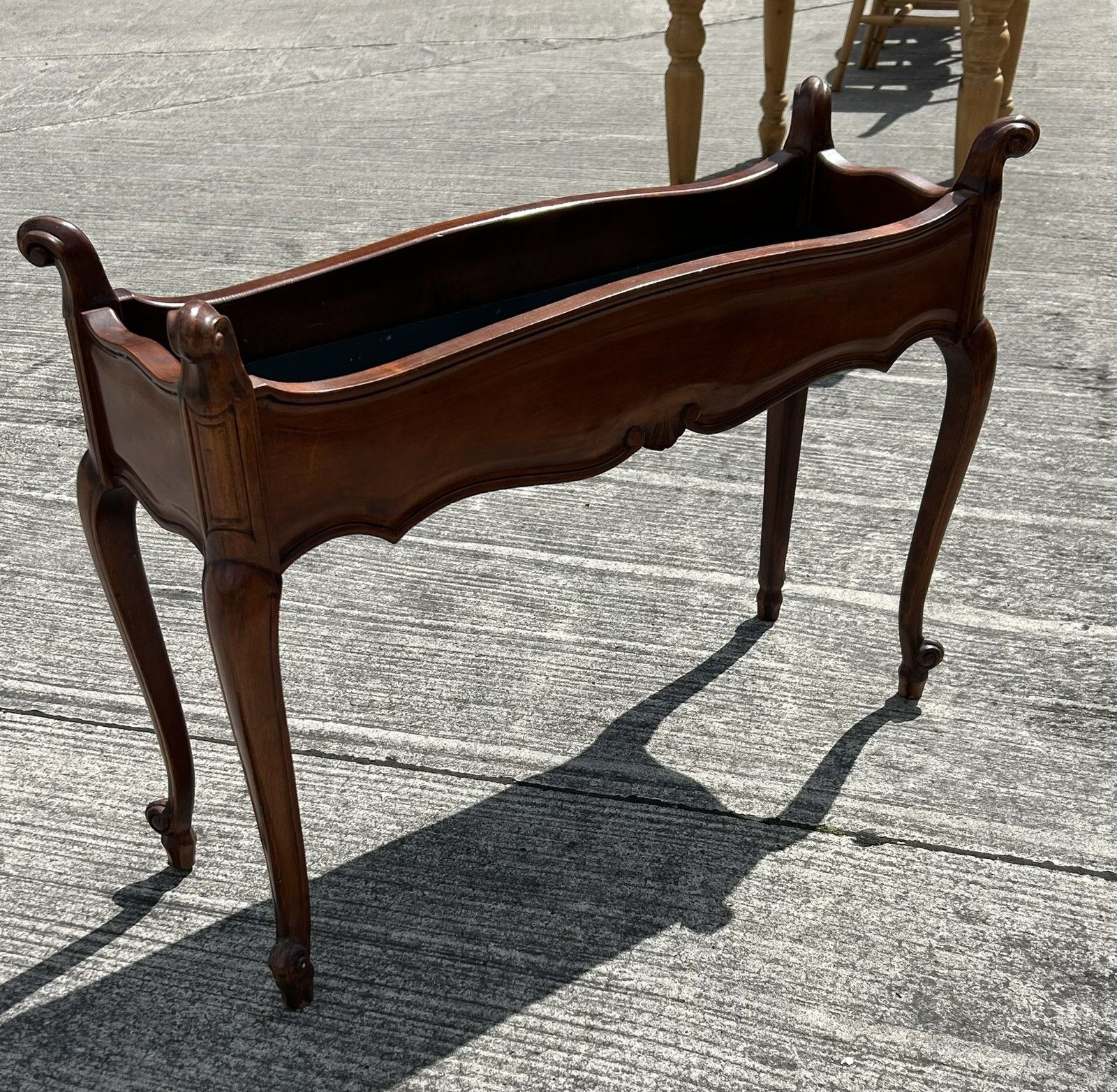 photo vinterior Quality Reproduction French Louis Style Mahogany Tall Planter Wine Cooler Stand