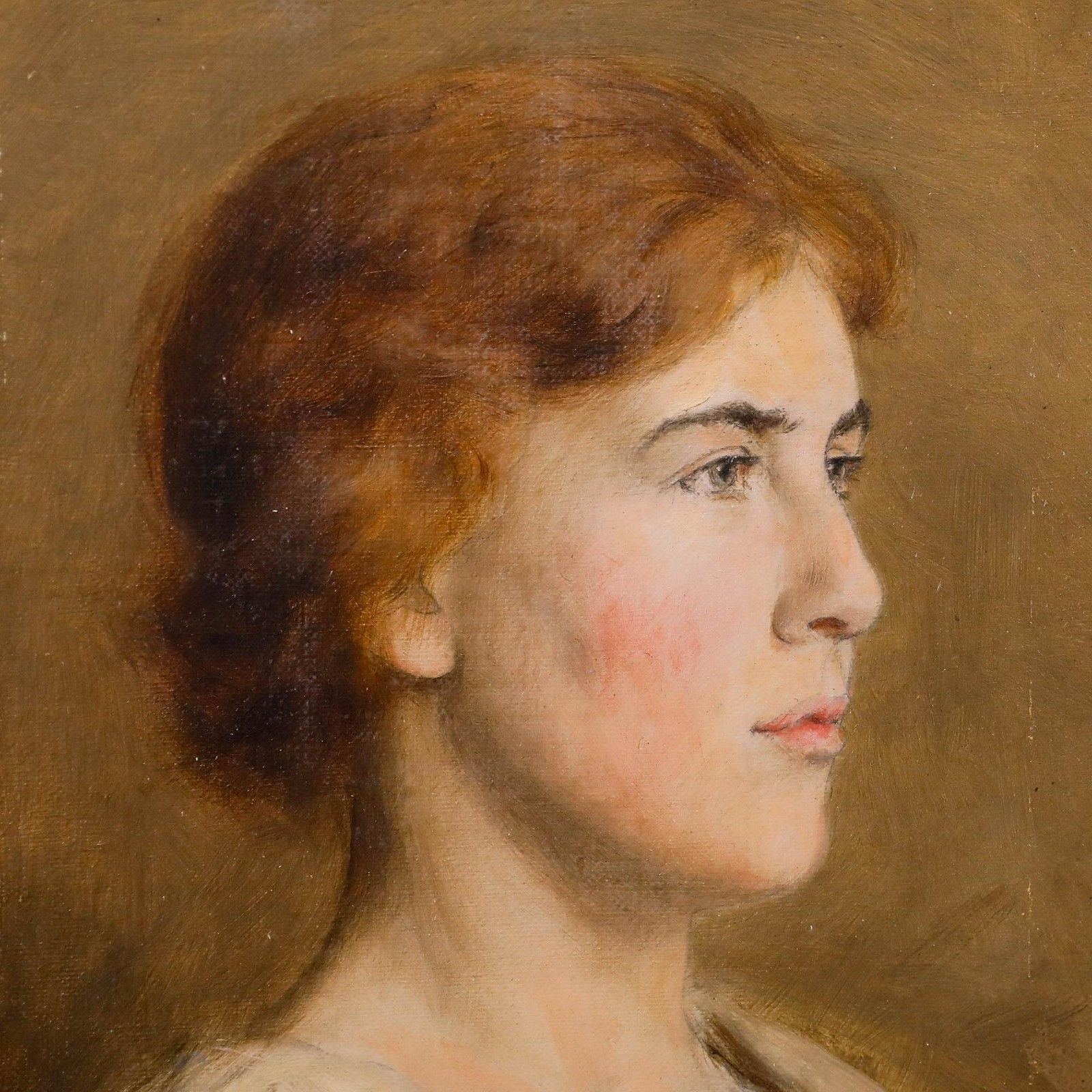 John Watson Nicol (1856 1926) 1923 Oil, Girl With Auburn Hair photo 650.0