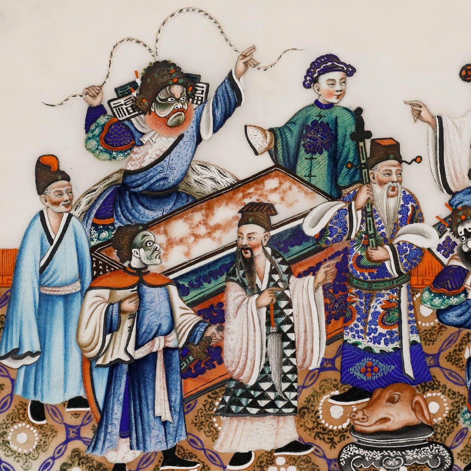 Chinese School 19th Century Watercolour Outlaws Of The Marsh photo Art
