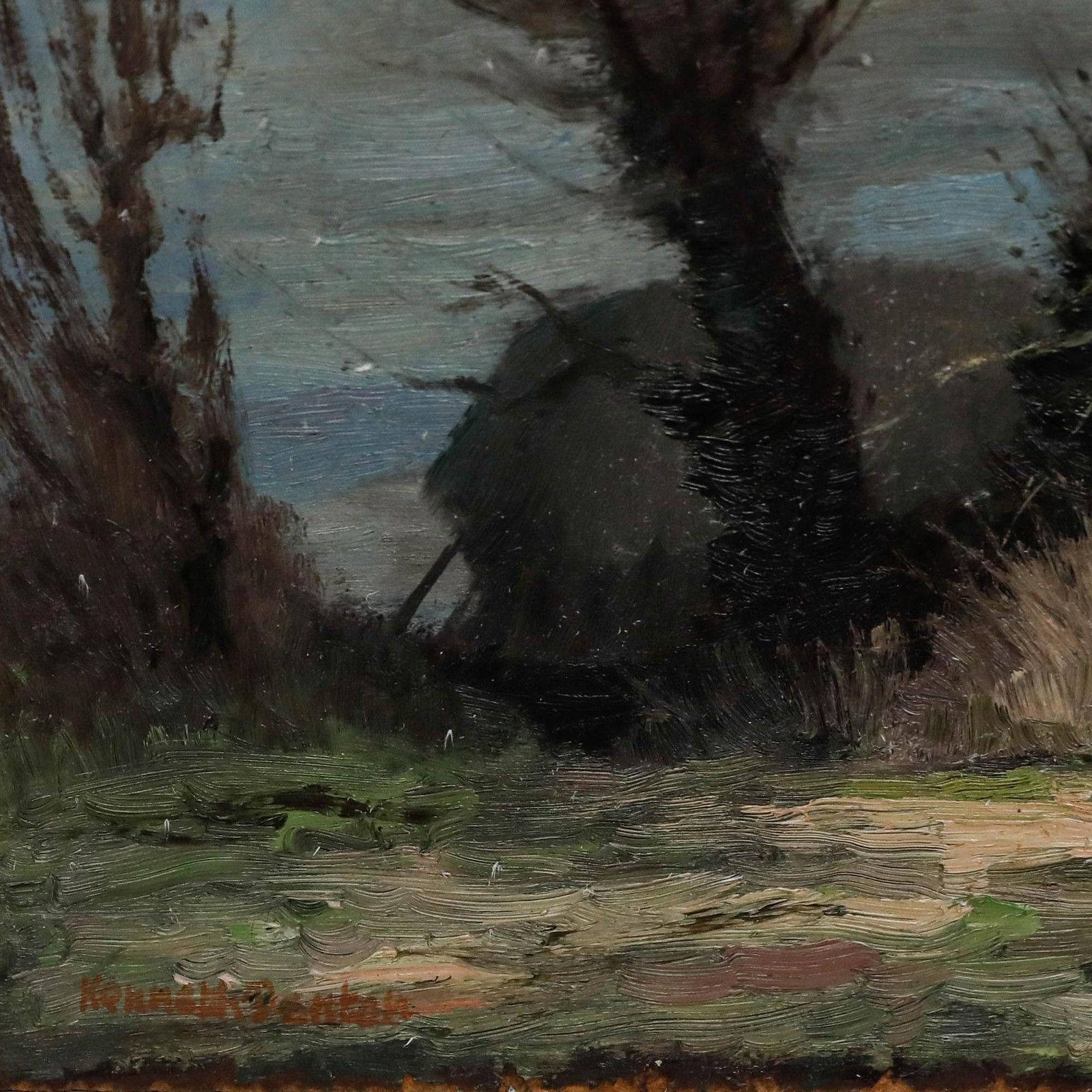 Kenneth Raymond Denton (1932 2024) 20th Century Oil, Cumulus Clouds photo vinterior