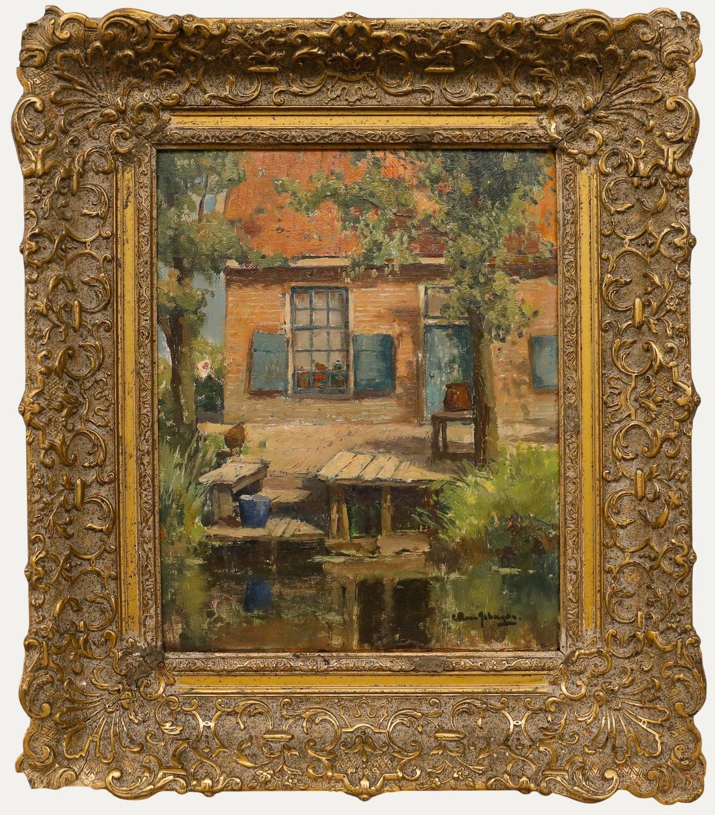 Gerbrand Frederik Van Schagen (1880 1968) Early 20th Century Oil, The Cottage