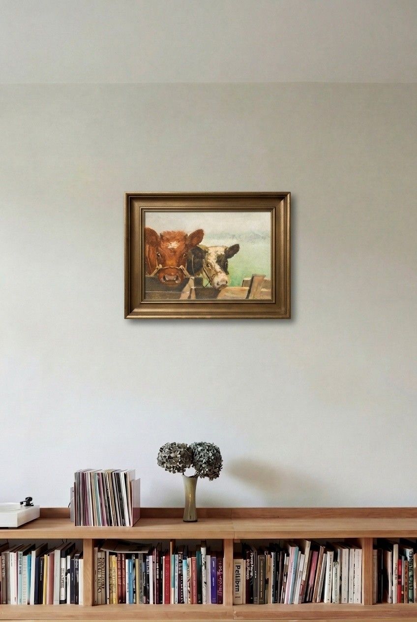 Mark Osman Curtis (1879 1959) Mid 20th Century Oil, Feeding Time photo 325.0
