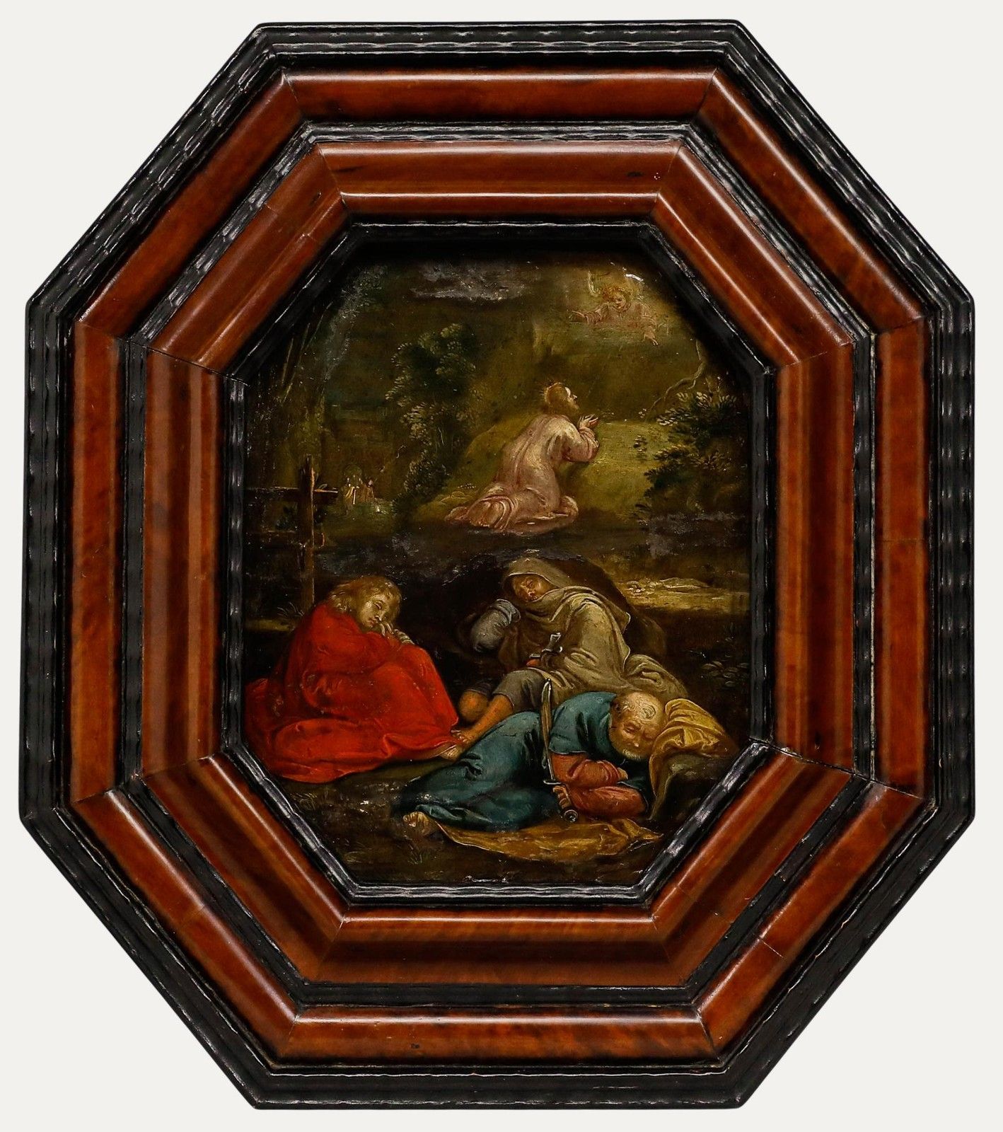 18th Century Oil Christ On The Mount Of Olives