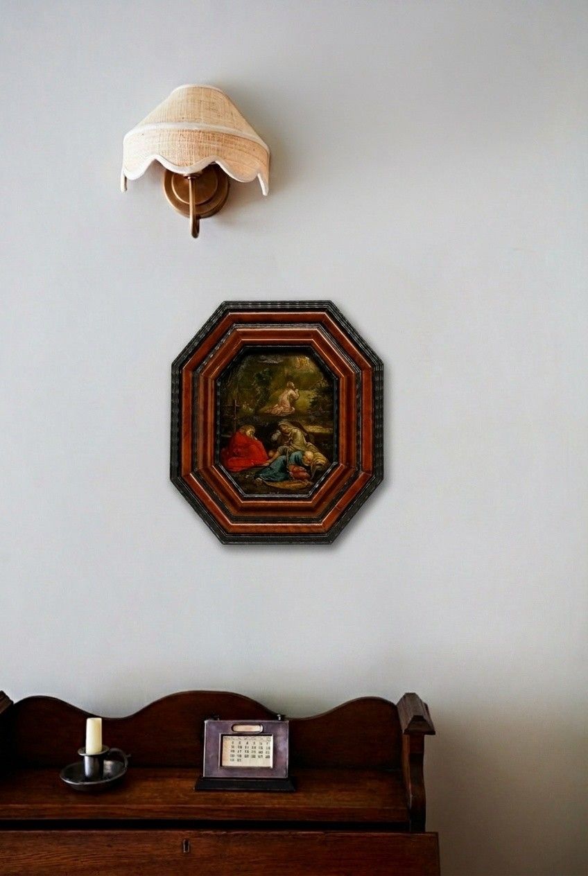 18th Century Oil Christ On The Mount Of Olives photo for sale