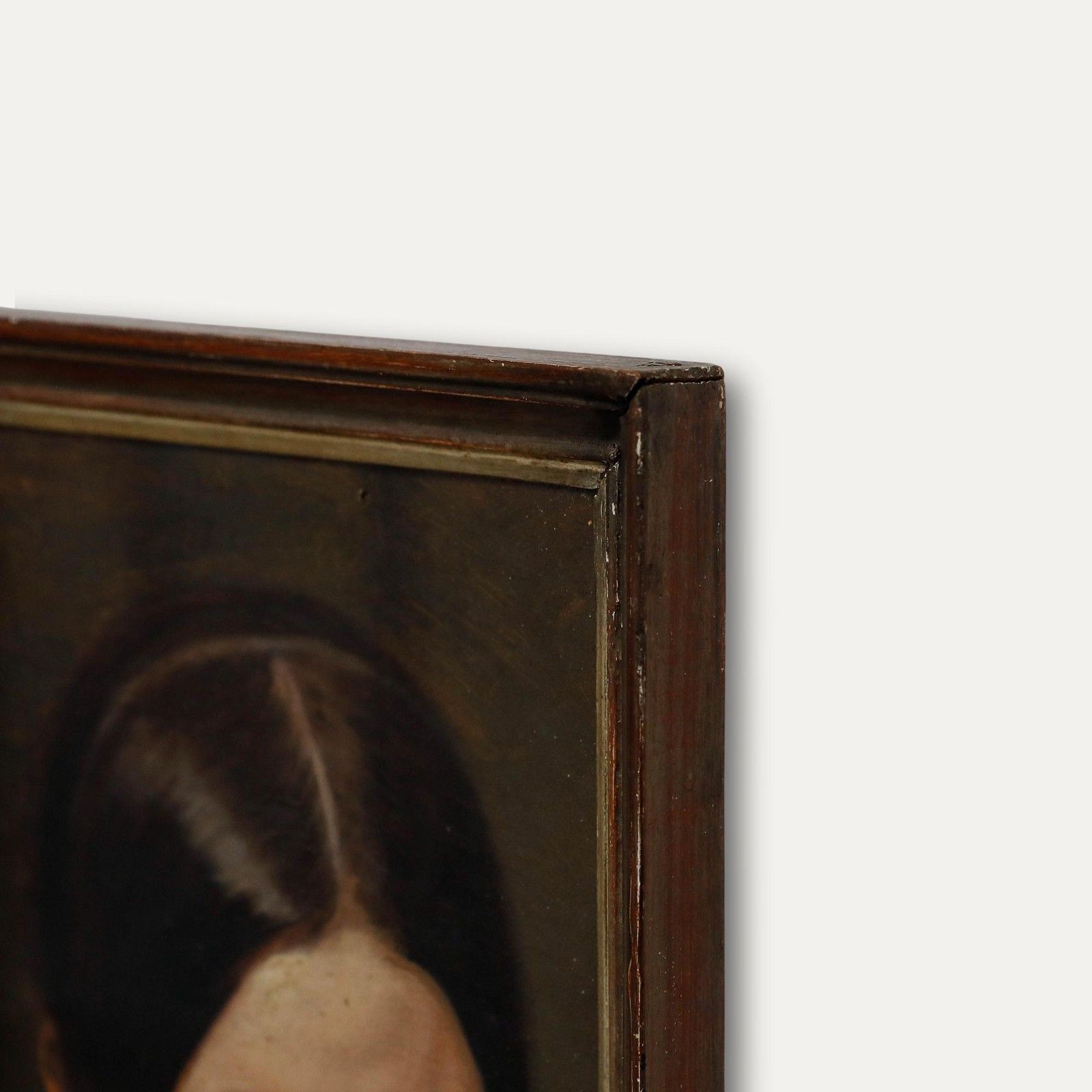 Framed Victorian Mid 19th Century Oil The Reverie, Head Study Of A Young Lady photo buy