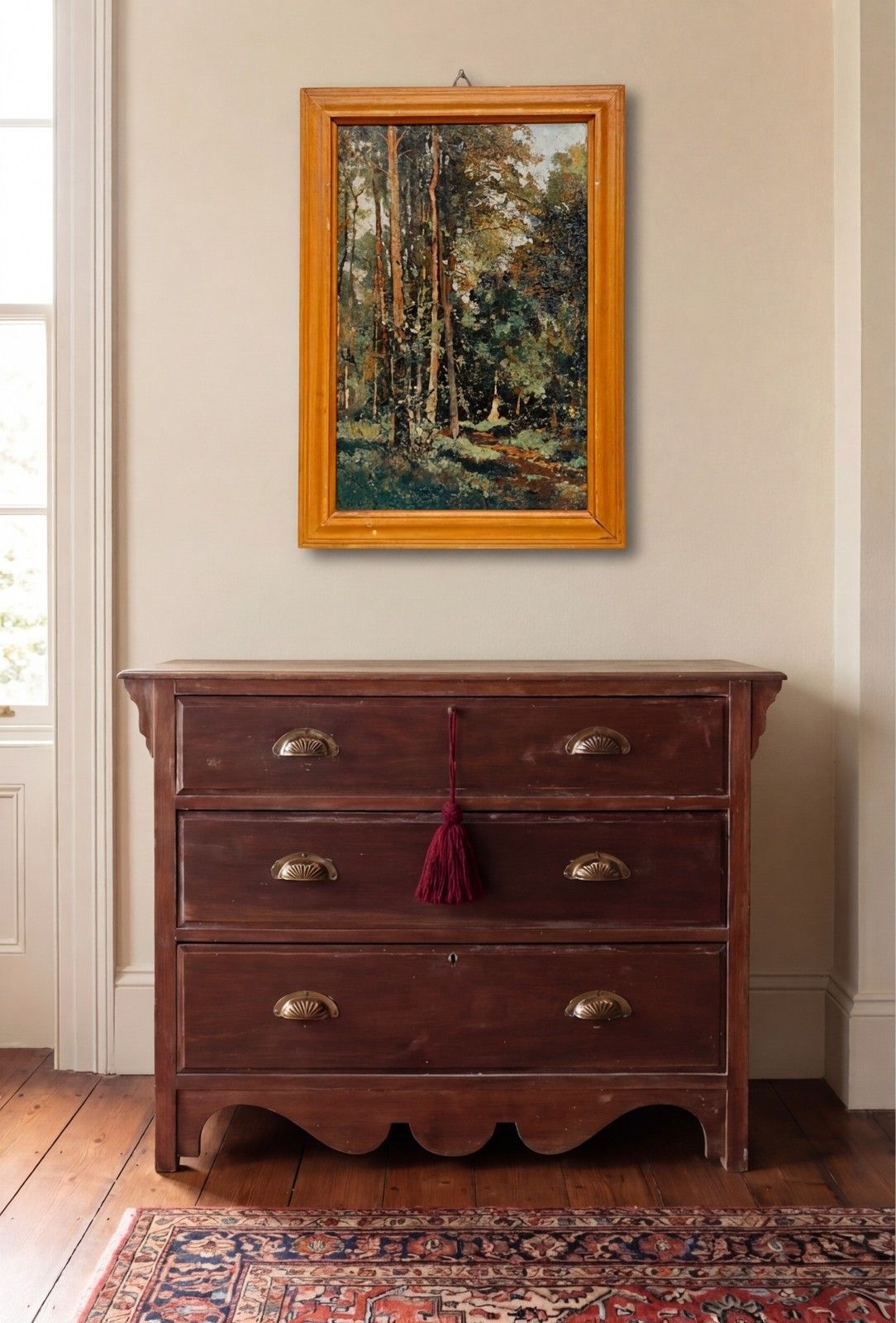 Adriaan Keus (1875 1955) 1937 Oil, Forest View photo for sale