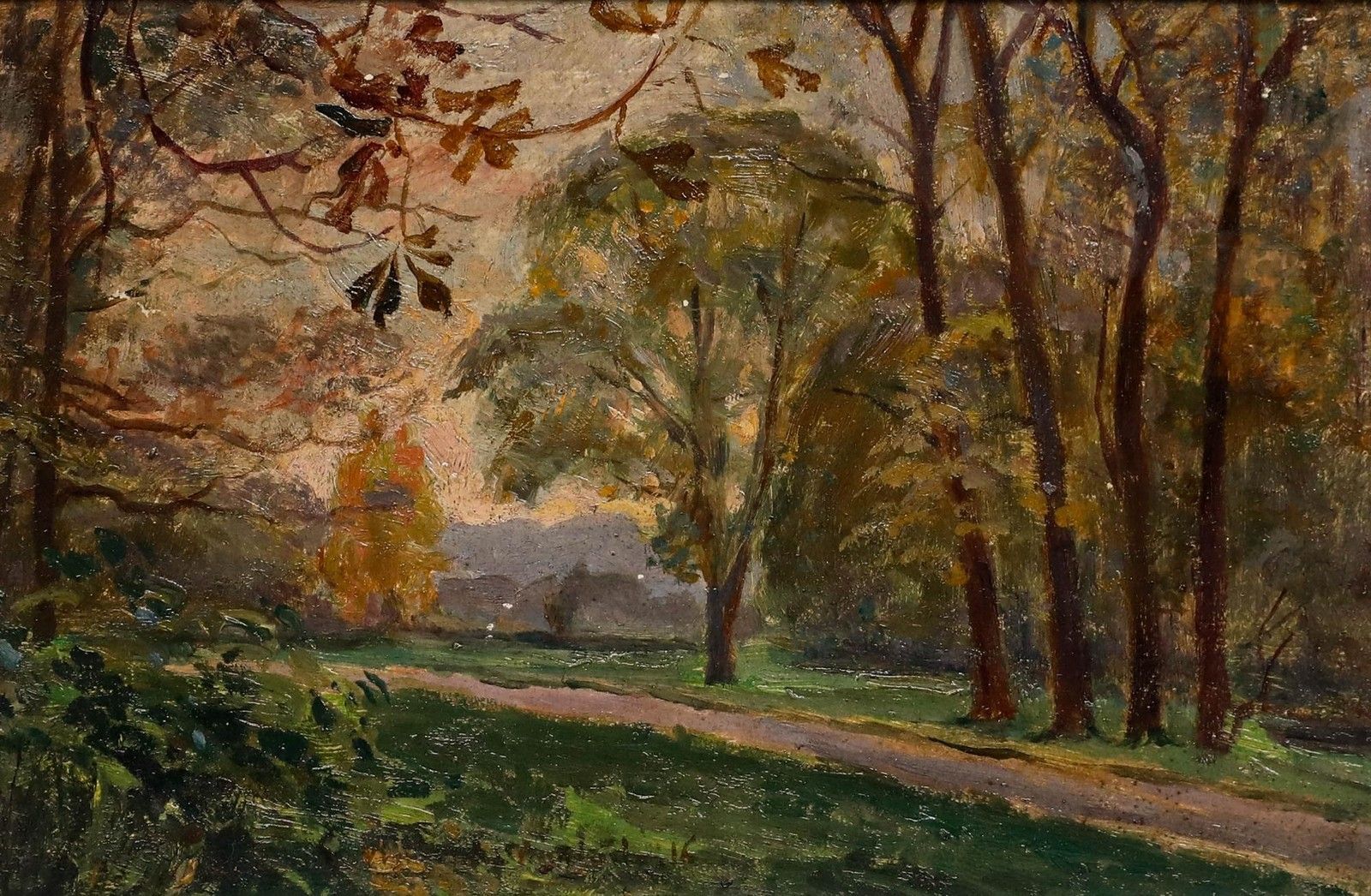 Henri Vincent Anglade (1876 1956) 1916 Oil, A Calm Evening photo furniture