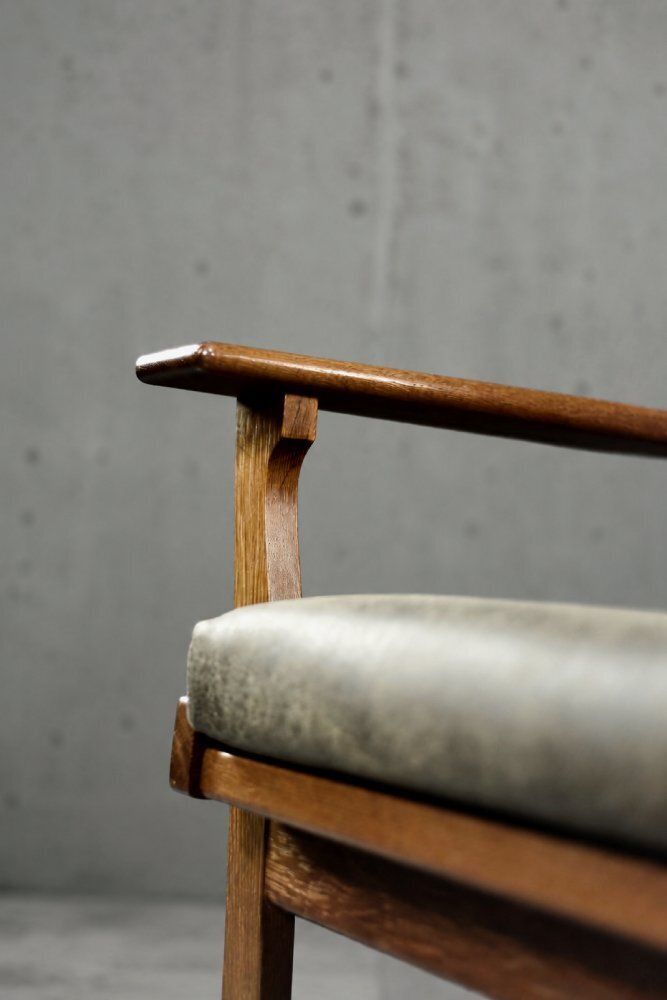 Mid-Century Modern Deens model GE 181 A fauteuil van Hans J. Wegner voor Getama, ca. jaren 1950 photo vintage