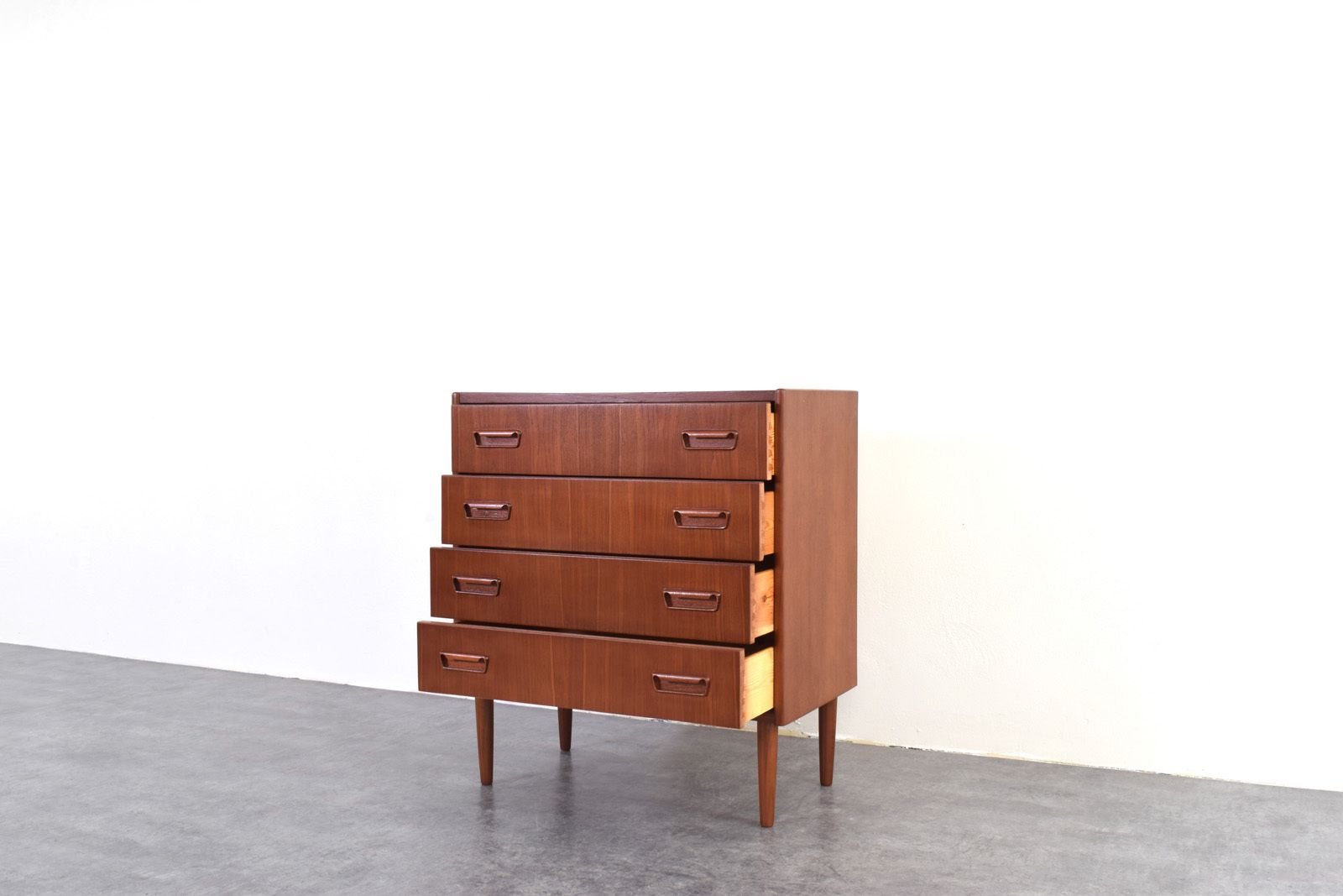 Furniture Mid Century Danish Teak Chest Of Drawers, 1960s. photo