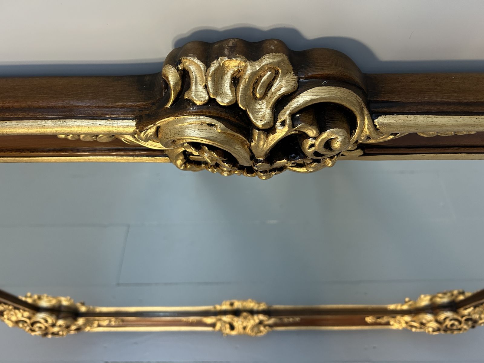 Asnaghi Carved Wood And Gilt Wall Mirror photo for sale