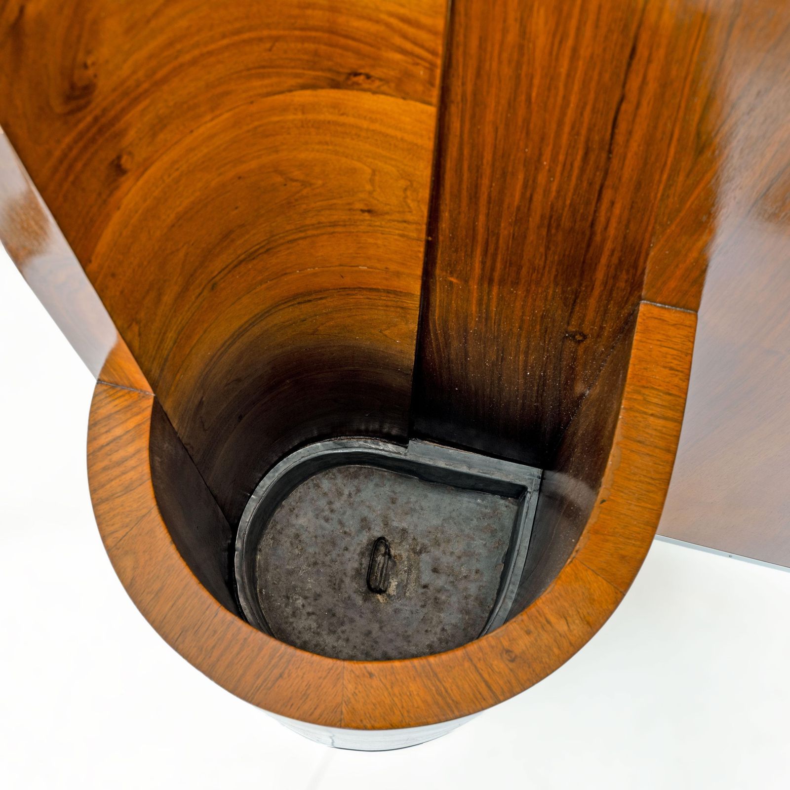 photo for sale Italian Art Déco Walnut Entry Hall Stand With Integrated Umbrella Holder