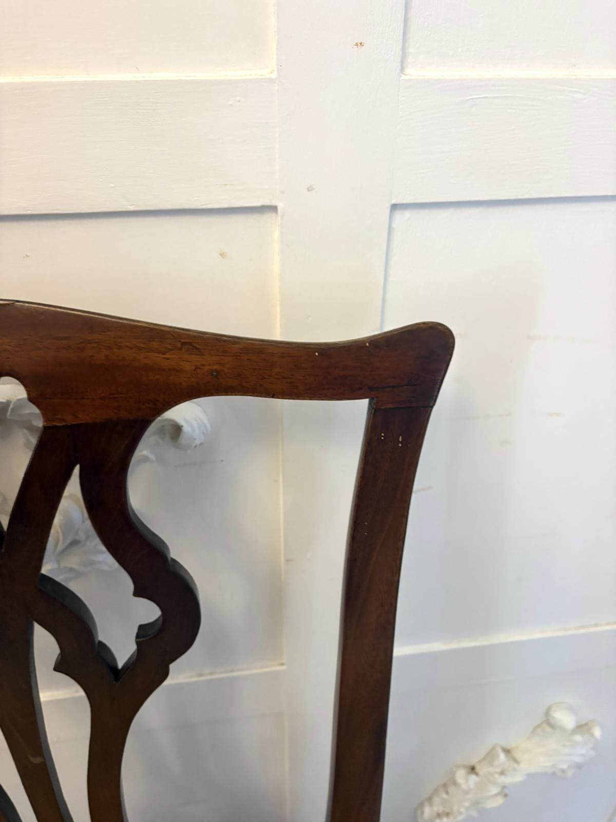 Furniture Antique 19th Century Mahogany Side Chairs Pair English photo